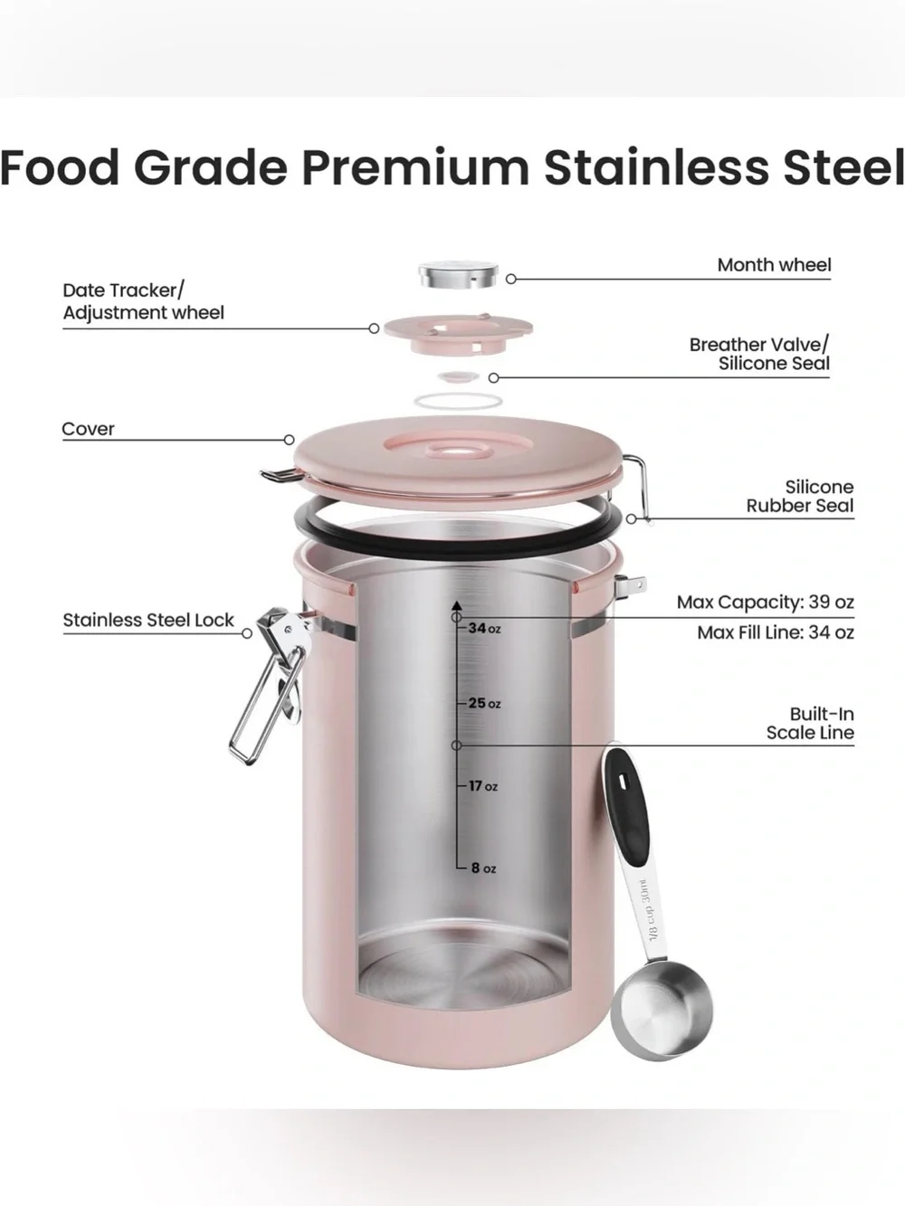 Coffee Canister with Scoop